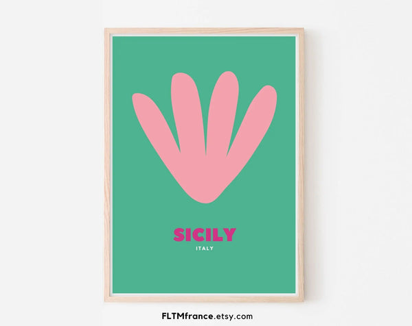 Affiche Sicily Italy - Lieux célèbres de voyage