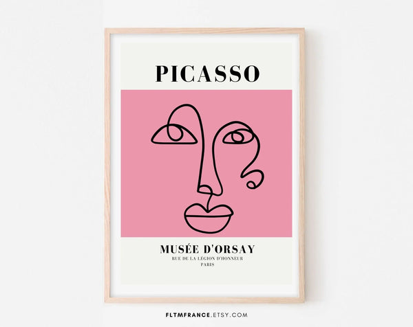 Affiche Picasso rose - Affiche de musée