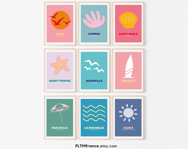 9 lieux célèbres de voyage en France - Affiche de voyage