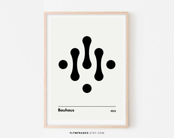 Affiche Bauhaus 1 Noir et blanc - Affiche de musée