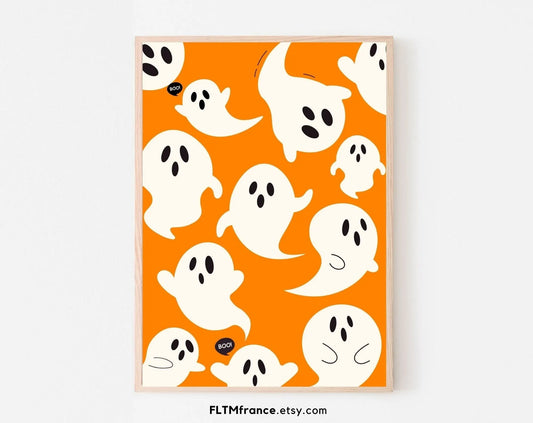 Affiche Fantômes - Décoration Halloween FLTMfrance