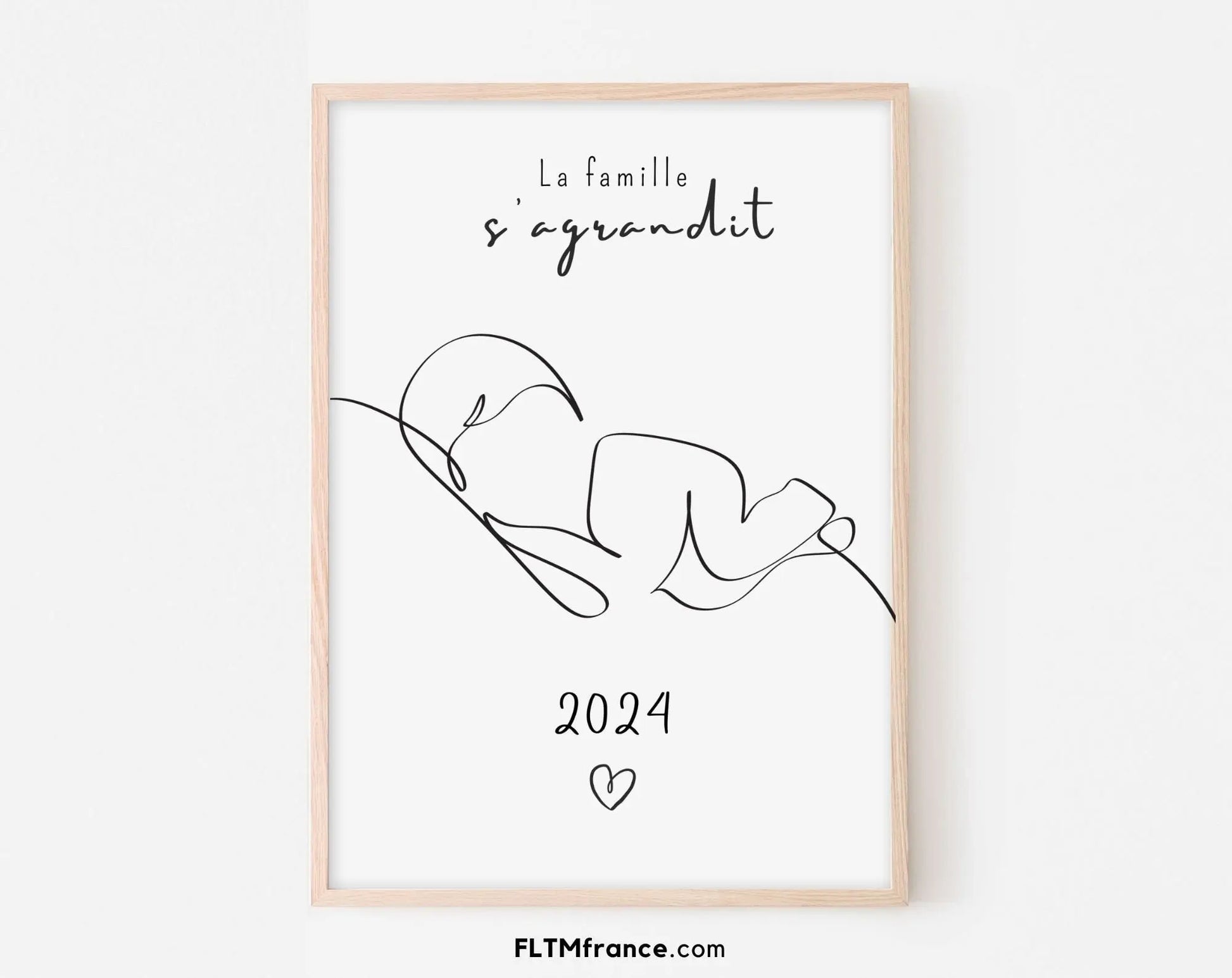 La famille s'agrandit - Affiche annonce grossesse 2024 FLTMfrance