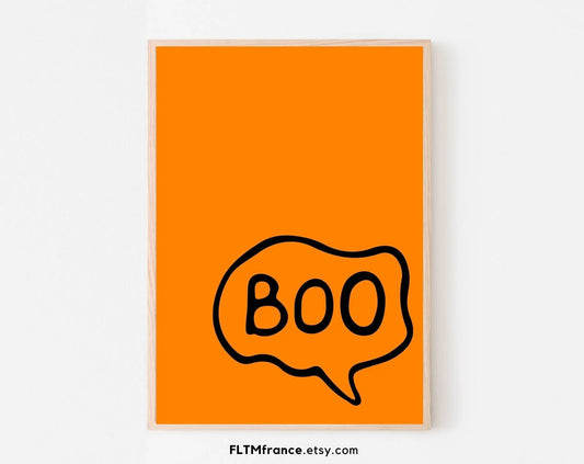 Affiche Boo Halloween - Décoration Halloween FLTMfrance
