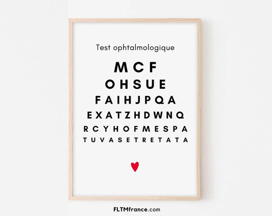 Tu vas être tata - Affiche test ophtalmologique - Annonce grossesse tante originale FLTMfrance