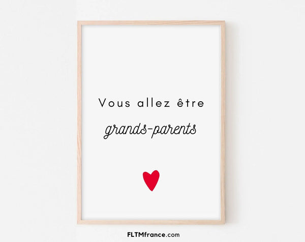 Vous allez être grands-parents - Annonce grossesse originale