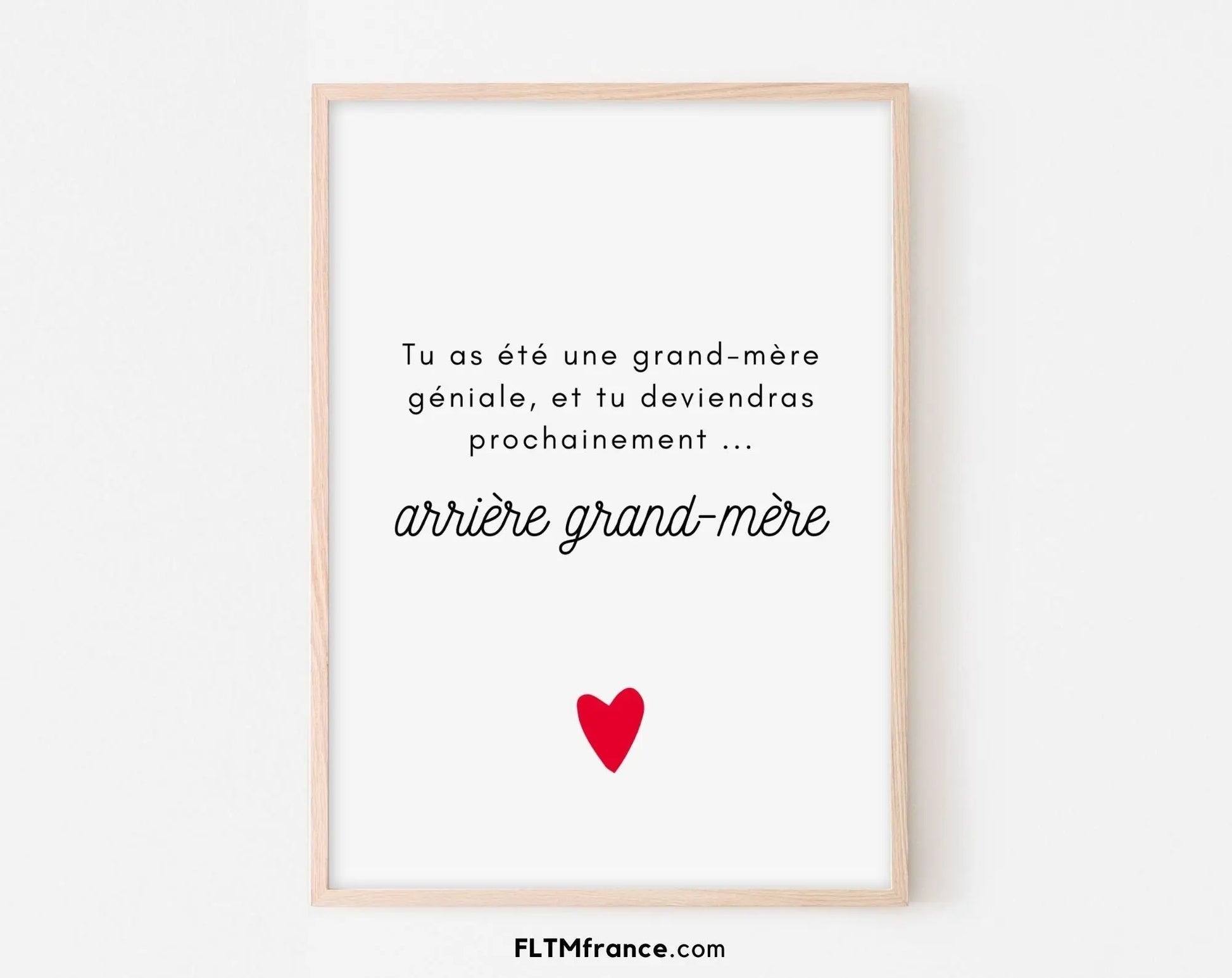 Grand-mère géniale, tu vas être arrière grand-mère - Carte annonce – FLTM