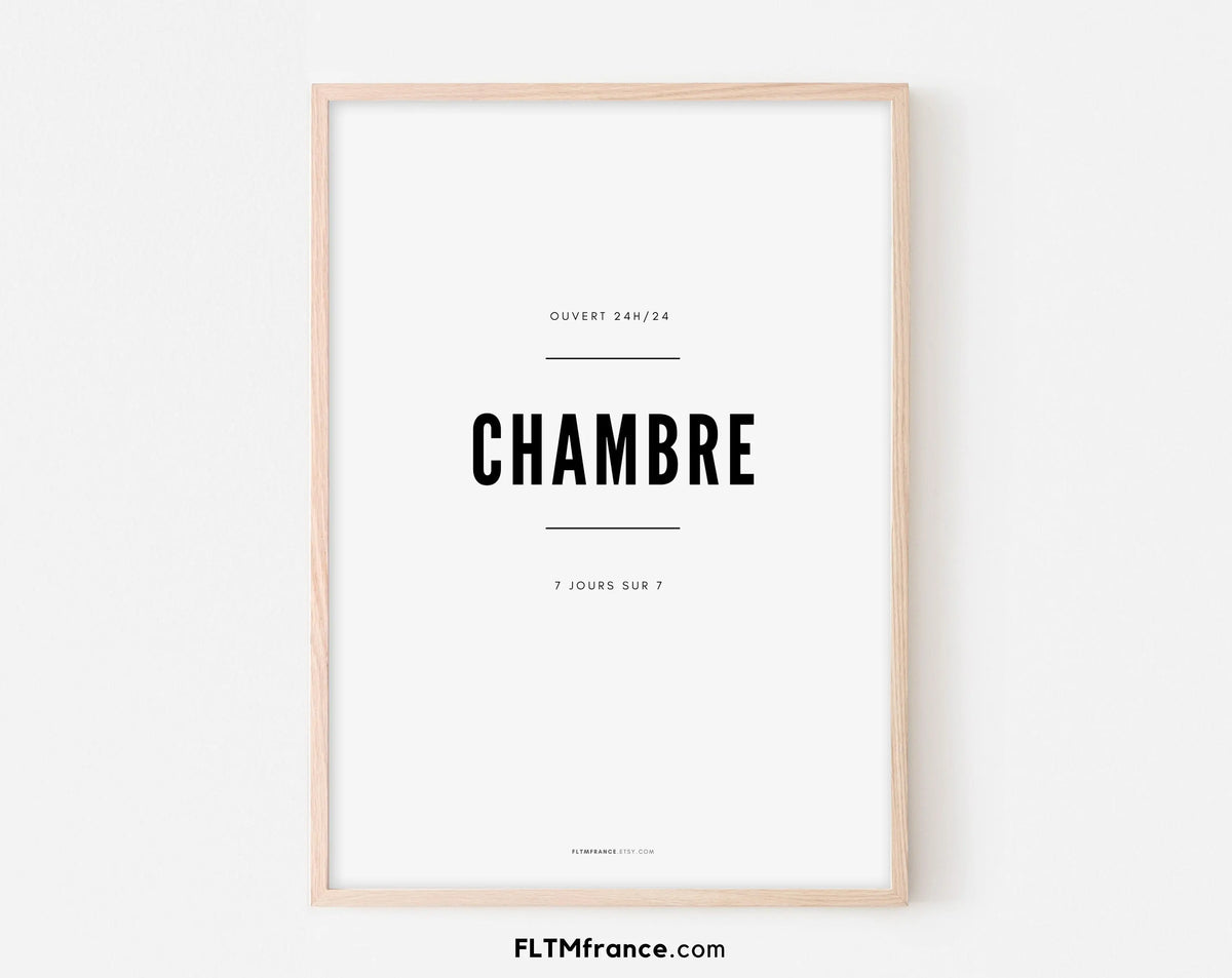 Chambre Rouges Affiche Affiche Chambre - Déco murale chambre | FLTM