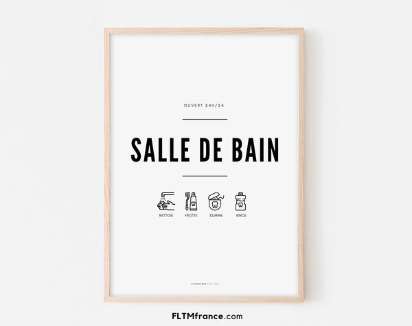 Affiche Salle de bain - Affiche décoration salle de bain