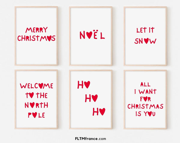 6 posters de noël - Décoration de noël