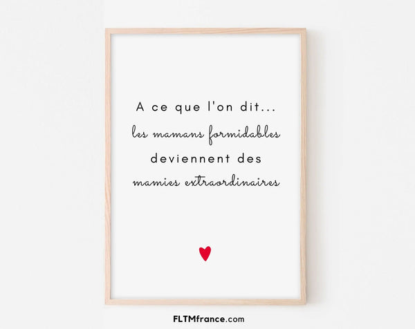 Maman formidable devient une mamie extraordinaire - Annonce grossesse originale