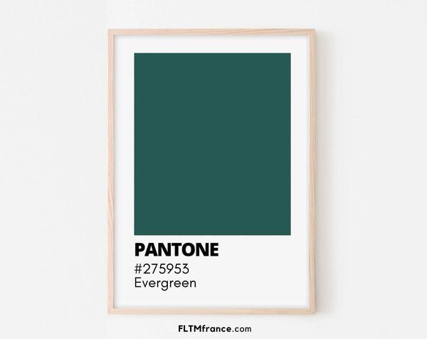 Affiche Pantone vert de noël - Affiche humour décoration de noël