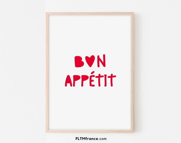Affiche Bon appétit - Affiche cuisine humour