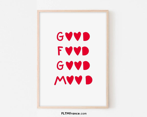 Affiche Good food good mood