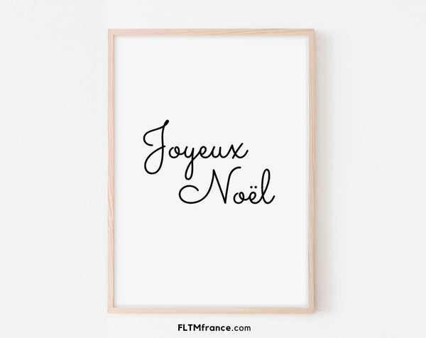 Joyeux noël affiche minimaliste de noël - Décoration de Noël