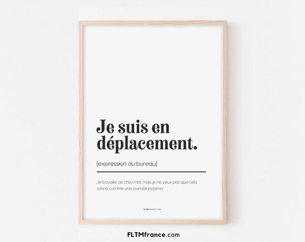 Je suis en déplacement - Expression du bureau