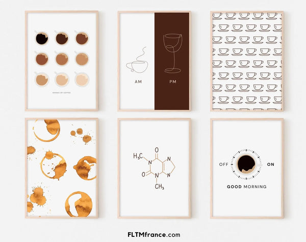 6 affiches humoristiques pour les amateurs de café