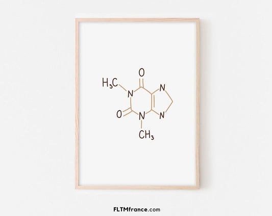 Affiche Molécule de caféine - FLTMfrance