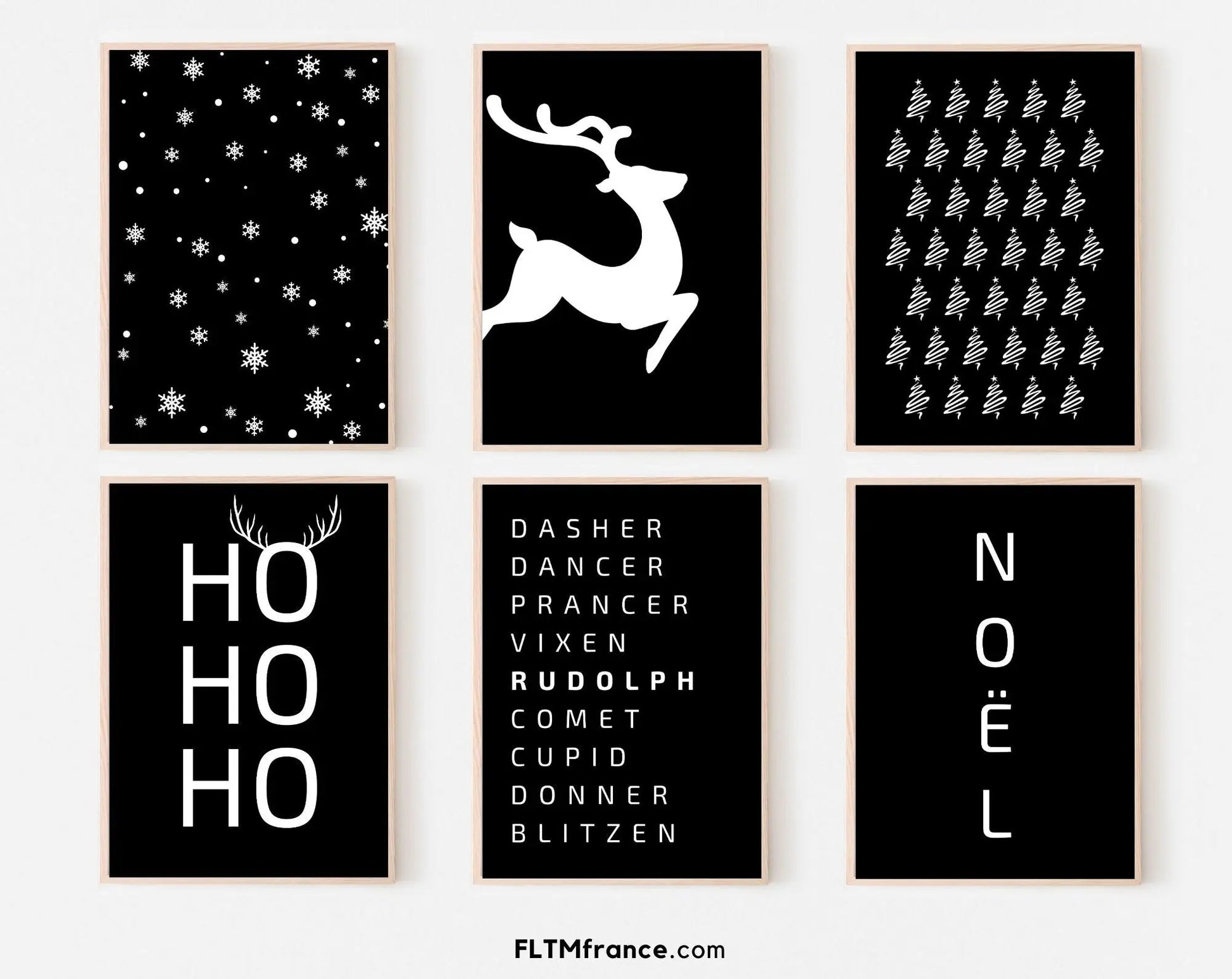 6 affiches de Noël - Décoration de Noël FLTMfrance