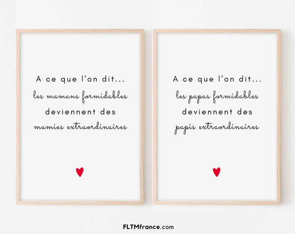 Annonce originale de grossesse aux grands-parents