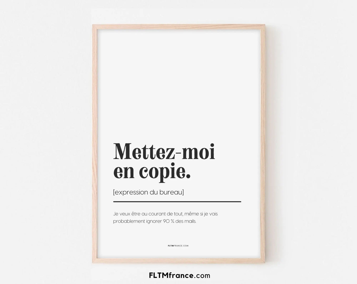 Mettez moi en copie - Affiche définition et expression du bureau FLTMfrance