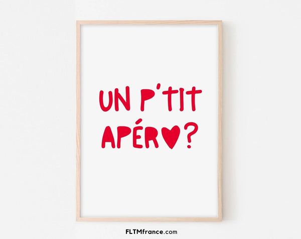 Affiche Un p'tit apéro ? - Affiche cuisine humour