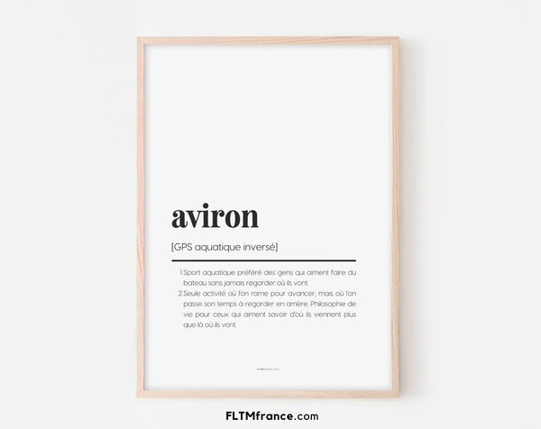 Affiche définition aviron - Affiche définition humour sport