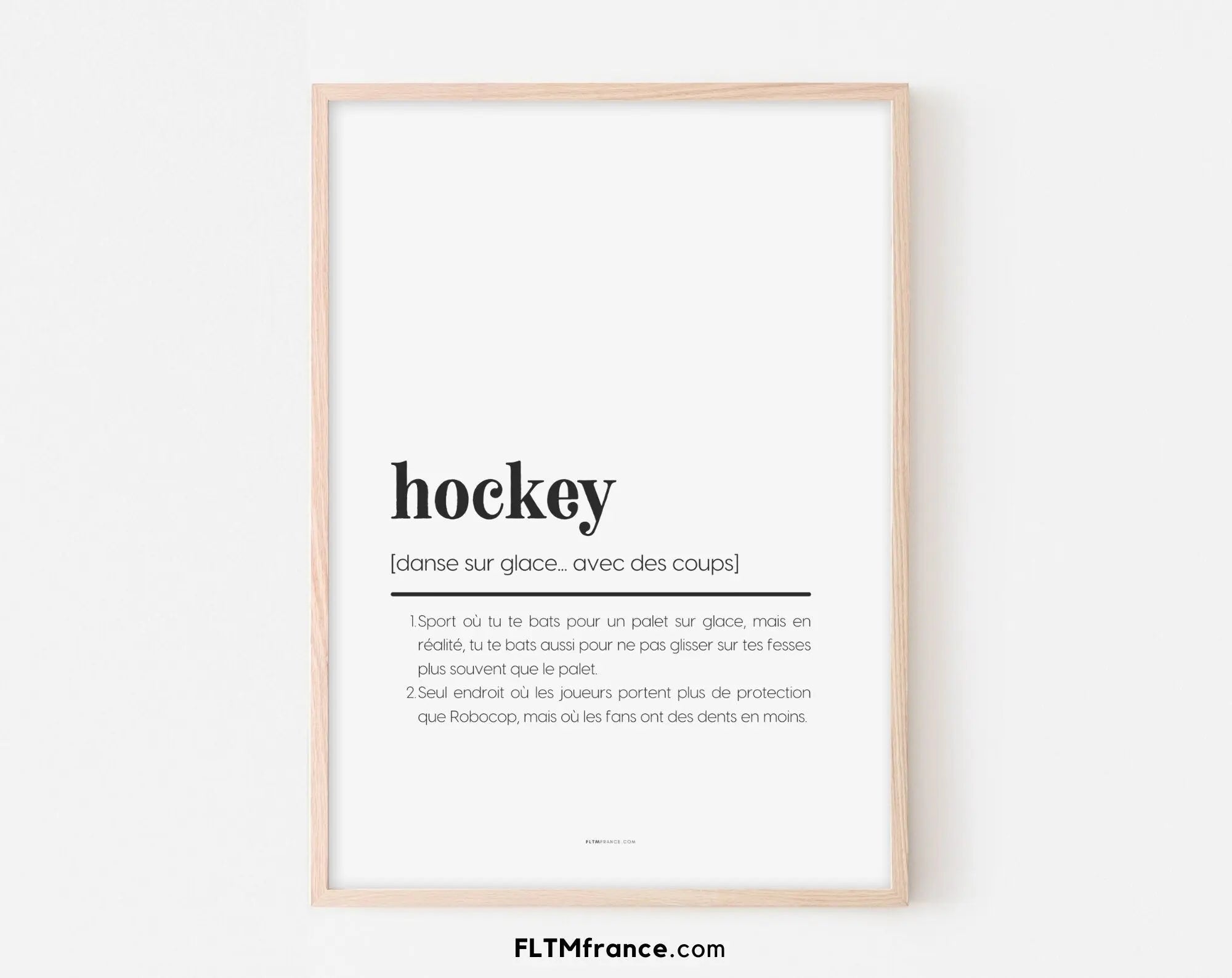 Affiche définition hockey - Affiche définition humour sport - – FLTMfrance