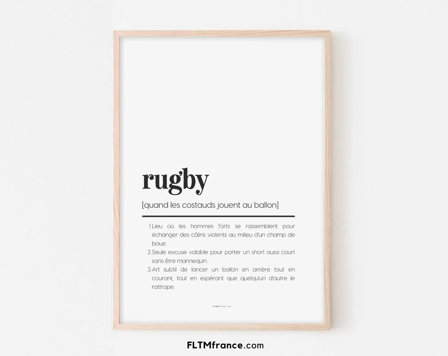 Affiche définition rugby - Affiche définition humour sport FLTMfrance