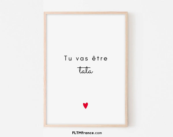Tu vas être tata - Carte annonce grossesse tante ou amie originale