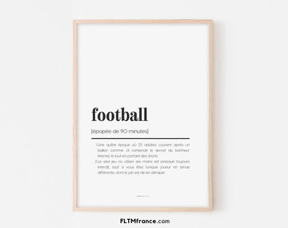 Affiche définition football - Affiche définition humour sport - FLTMfrance