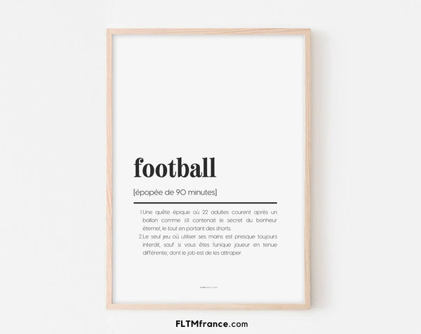 Affiche définition football - Affiche définition humour sport