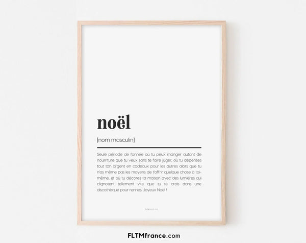 Affiche définition noël - Affiche définition humour