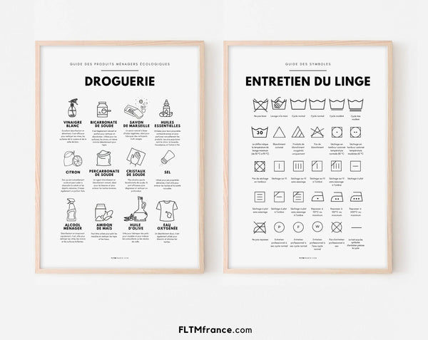 Affiches Droguerie et entretien du linge
