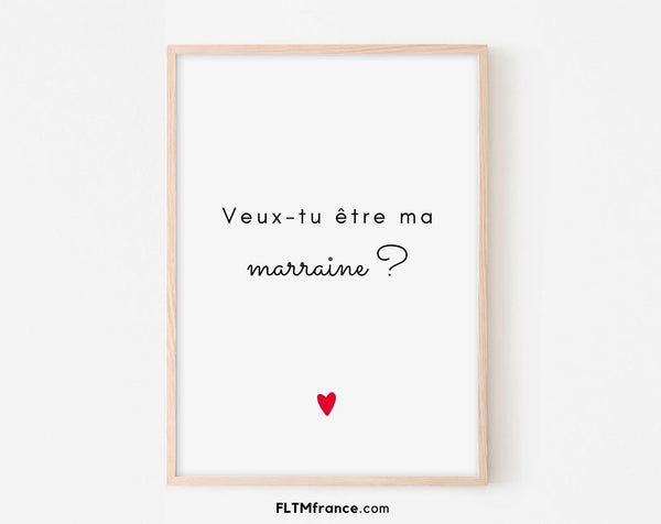 Carte Veux-tu être ma marraine ?