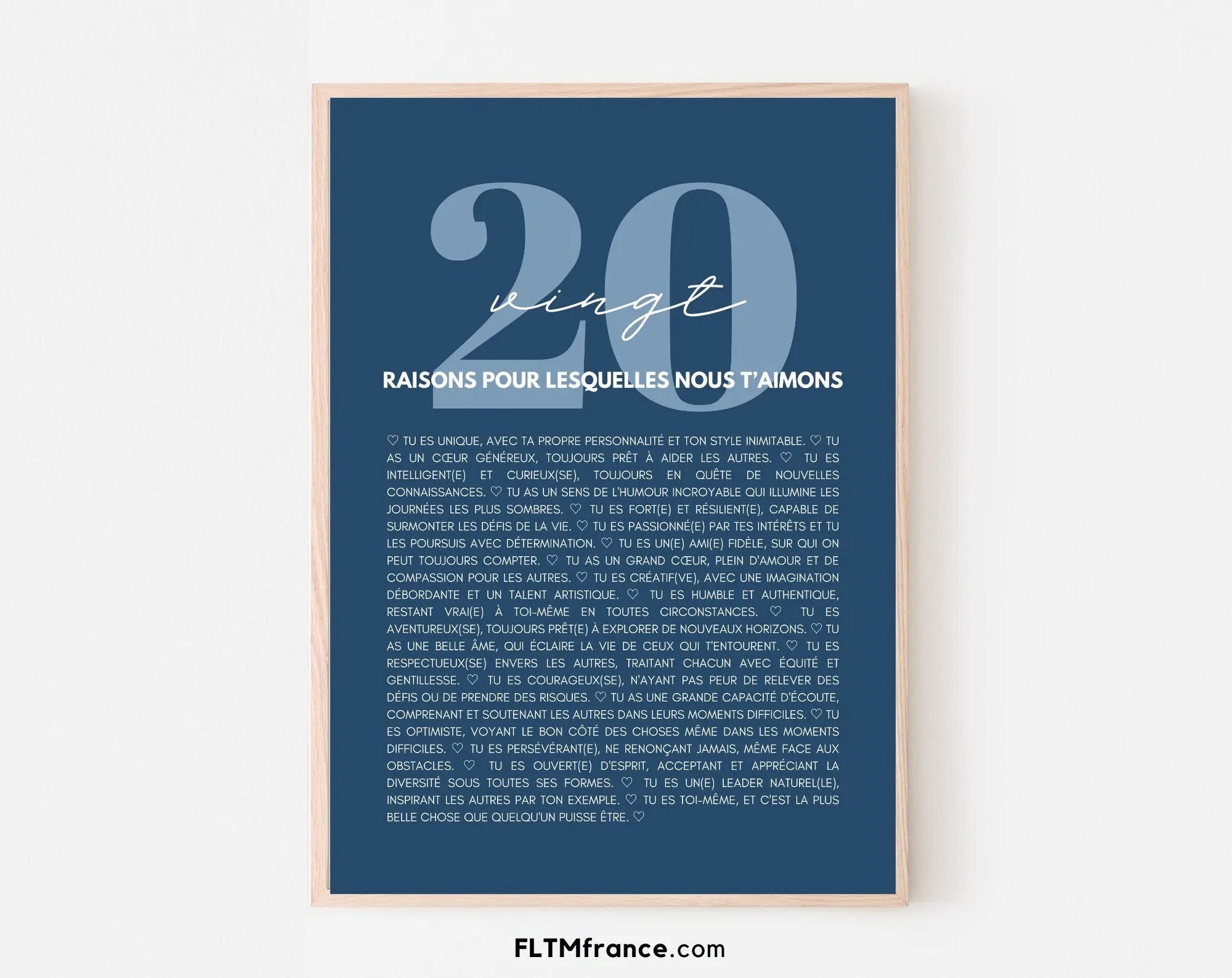 20 raisons pour lesquelles nous t'aimons Affiche du 20e anniversaire FLTMfrance