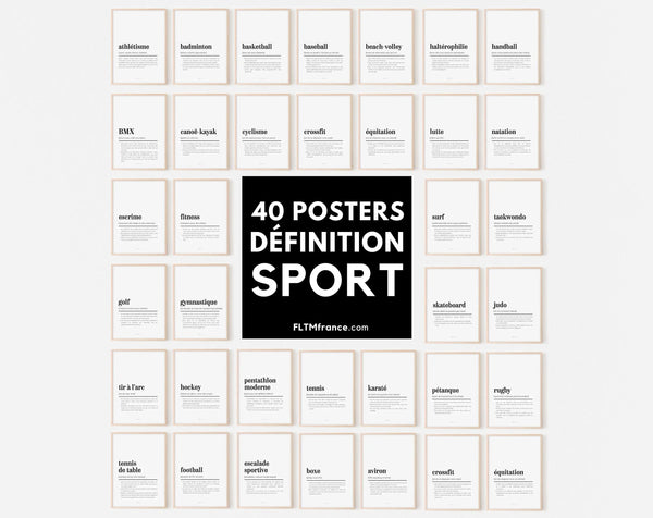 40 affiches définition humoristique des sports - Affiche définition humour