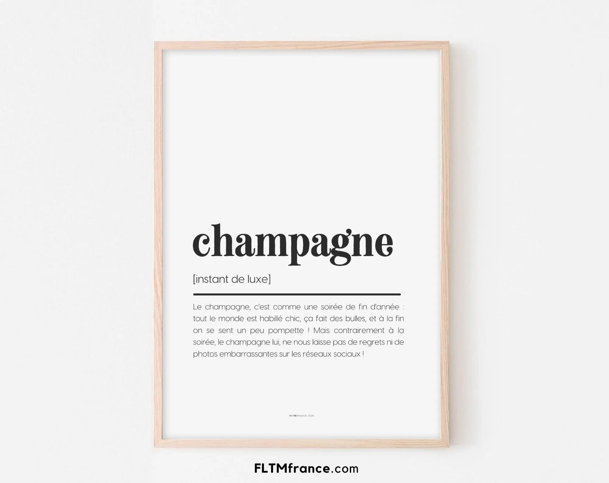 Affiche définition champagne - Affiche définition humour FLTMfrance
