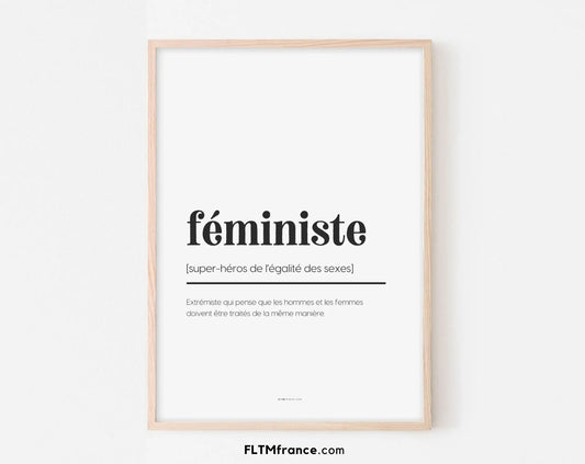 Affiche définition féministe - Affiche définition humour - FLTMfrance
