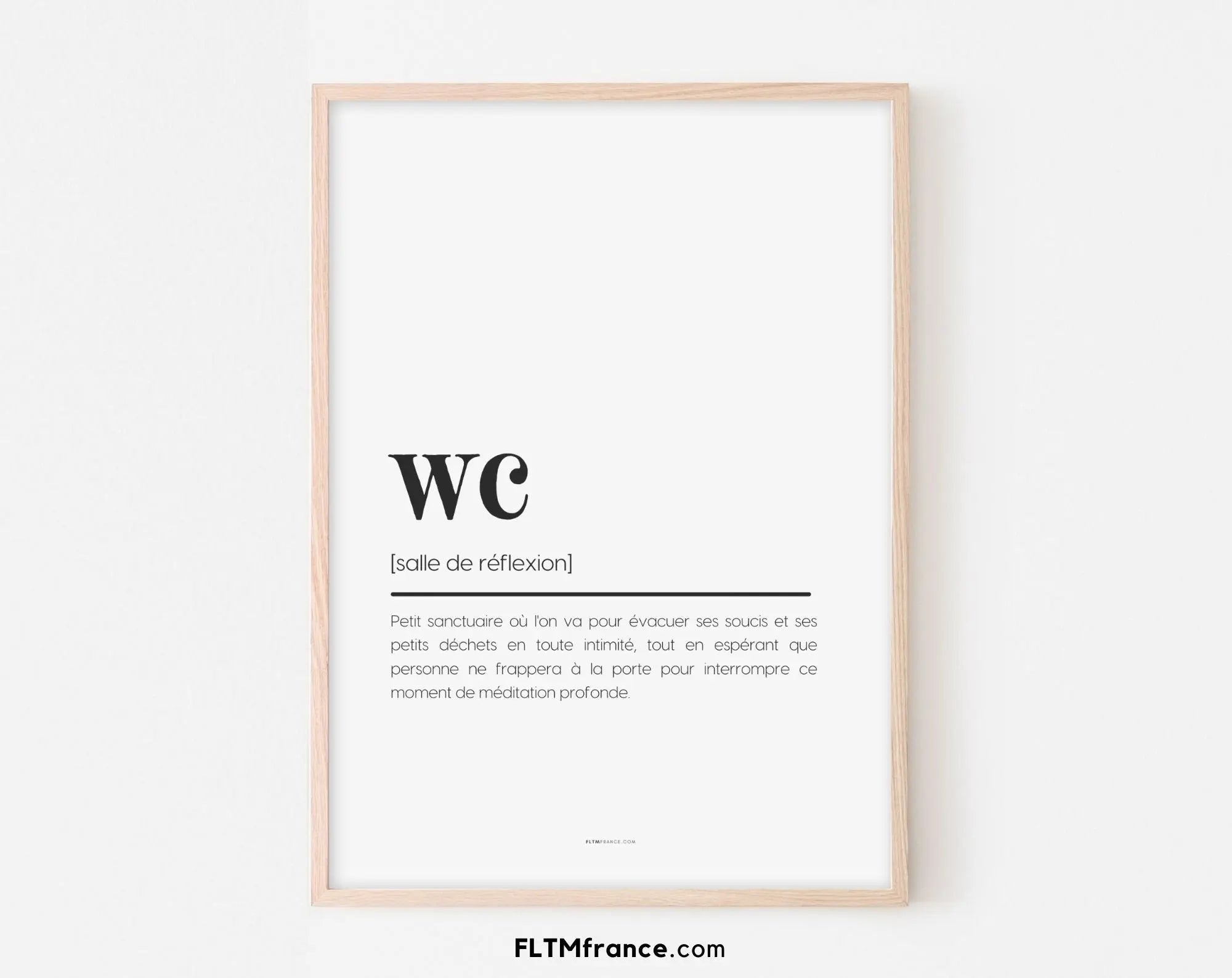 Wc Def Affiche définition WC - Affiche définition humour toilette – FLTMfrance
