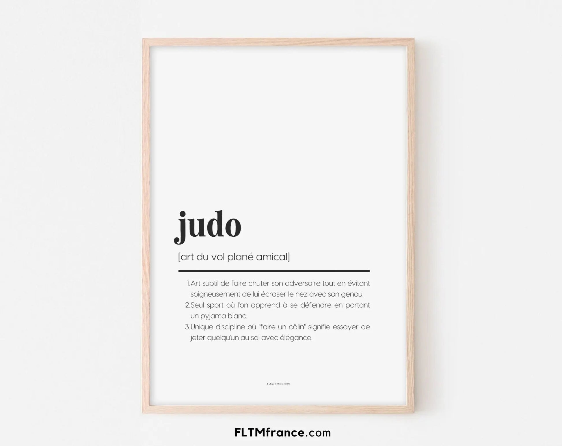 Affiche définition judo - Affiche définition humour sport FLTMfrance