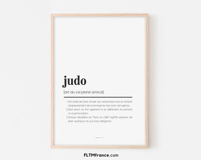 Affiche définition judo - Affiche définition humour sport FLTMfrance