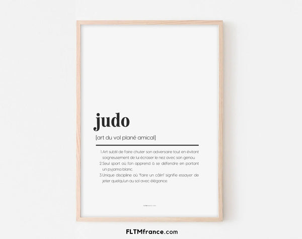 Affiche définition judo - Affiche définition humour sport