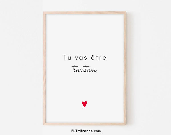 Tu vas être tonton - Carte annonce grossesse oncle ou ami originale