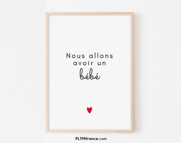 Nous allons avoir un bébé - Carte annonce grossesse originale