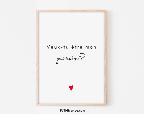 Carte demande parrain - Veux-tu être mon parrain ?