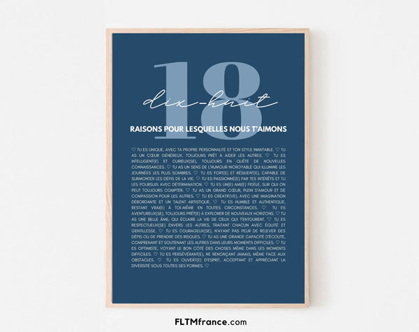 18 raisons pour lesquelles nous t'aimons - Affiche du 18e anniversaire